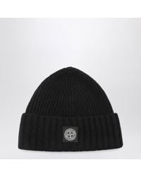 Stone Island - Wool-Blend Beanie With Logo Patch - Lyst
