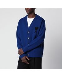 Ami Paris - Ami De Coeur Wool Cardigan - Lyst