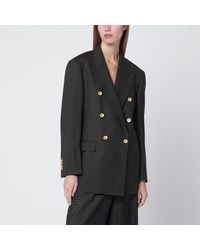 Tagliatore - Zweireihige Dunkelgrüne Jacke Aus Wollmischung - Lyst
