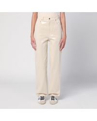 Golden Goose - Trousers With Transparent Sequins Écru - Lyst