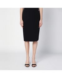 Givenchy - Wool Midi Skirt - Lyst