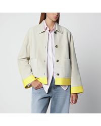 Loewe - Light Suede Jacket With Contrasting Inserts - Lyst