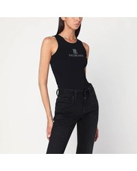 Balenciaga - Canotta nano bb nera - Lyst