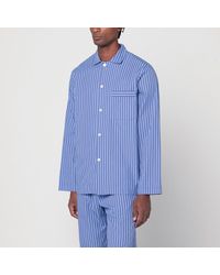 Tekla - Blau Gestreiftes Pyjamahemd - Lyst