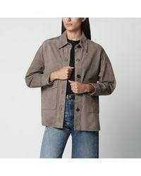 Arma - Taupe Kaylee Suede Shirt Jacket - Lyst