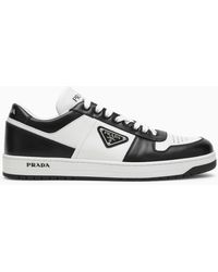 Prada - /black Leather Holiday Low-top Sneakers - Lyst