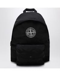 Stone Island - Schwarzer Rucksack Mit Compass-Logo - Lyst