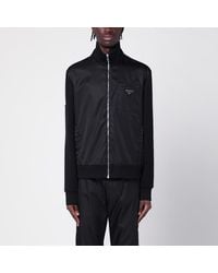Prada - Sweatshirt With Re-Nylon Insert - Lyst