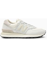New Balance - Low 574 Legacy White/grey Trainer - Lyst