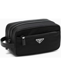 Prada - Re-nylon And Leather Pouch - Lyst
