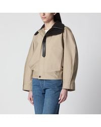 Bottega Veneta - Waterproof Cotton Jacket With Intrecciato Collar - Lyst