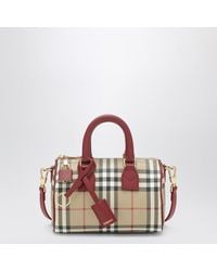 Burberry - Mini Check Bowling Bag - Lyst