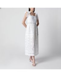 Zimmermann - Ivory Aster Dress With Lace Trim - Lyst