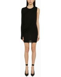 ANDREADAMO - Viscose One-shoulder Dress With Drape - Lyst