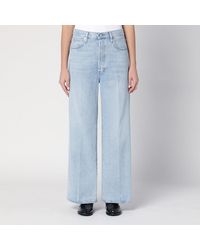 FRAME - Jeans low baggy wide leg in denim biologico - Lyst
