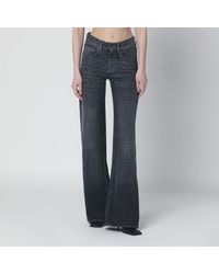 Balenciaga - Washed Jeans With Jacquard Logos - Lyst