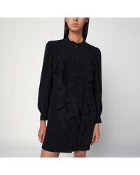 Chloé - Abito con volant in misto seta - Lyst