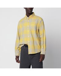 DAGGER - Camicia Gialla/Grigia Motivo Check - Lyst