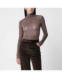 Maison Margiela - Turtleneck Bodysuit With Herringbone Pattern - Lyst