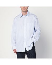Bottega Veneta - Striped Cotton Poplin Shirt - Lyst