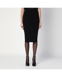 Saint Laurent - Wool Pencil Skirt - Lyst
