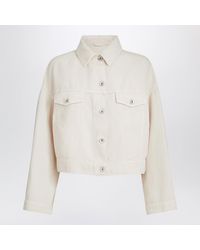 Brunello Cucinelli - Garment-Dyed Cotton And Linen Outerwear With Monile Detail - Lyst