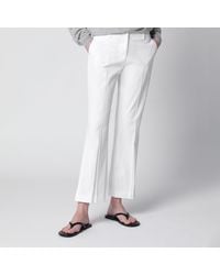 PT Torino - Mid-Rise Flared Cotton Trousers - Lyst