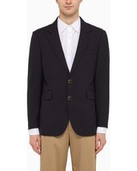 PT Torino - Navy Single-breasted Jacket In Wool Blend - Lyst