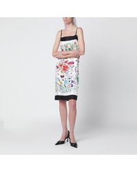 Gucci - Flora Printed Silk Twill Dress - Lyst