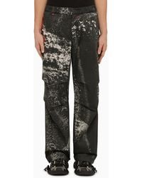 44 Label Group - baggy/loose Trousers With Ash Print - Lyst