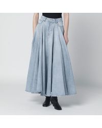 Balenciaga - Maxi Godet Denim Skirt - Lyst
