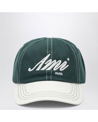 Ami Paris - Cappellino Signature Verde E Avorio - Lyst