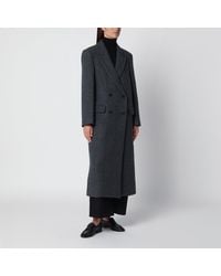 Source Unknown - Dark Reyna Double-Breasted Herringbone Coat - Lyst