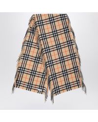 Burberry - Happy Check Pattern Cashmere Scarf - Lyst