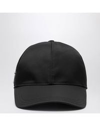 Prada - Schwarze Nylon-Baseballkappe - Lyst