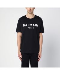 Balmain - Cotton Crew-neck T-shirt With Logo - Lyst