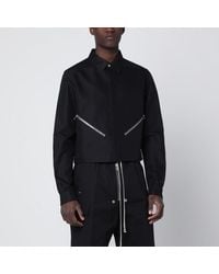 Rick Owens - Cropped Jacket With Zip - Lyst