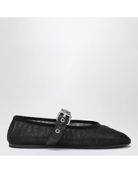 Miu Miu - Fabric Ballet Flats With Buckle - Lyst