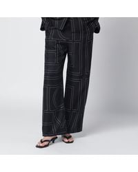 TOTEME - Monogram Silk Pajama Trousers - Lyst