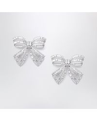 Self-Portrait - Crystal Bow Earrings - Lyst