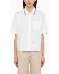 Thom Browne - Short Sleeved Shirt With Patch - Lyst