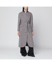 Brunello Cucinelli - Mélange Wool-Blend Coat With Belt - Lyst