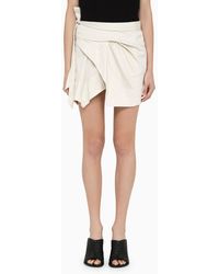 Isabel Marant - Chalk Cotton Mini Skirt - Lyst