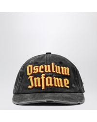 DAGGER - Cappello Da Baseball Nero Distressed Osculum Infame - Lyst