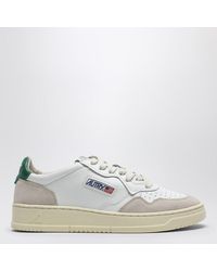 Autry - Sneaker medalist in pelle e suede bianca/verde - Lyst