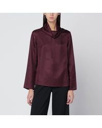 Loulou de Saison - Plum Cyna Silk Blouse - Lyst