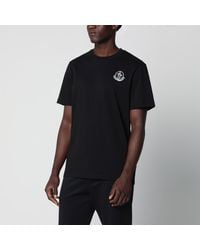 Moncler - Cotton Jersey T-Shirt With Logo Patch - Lyst