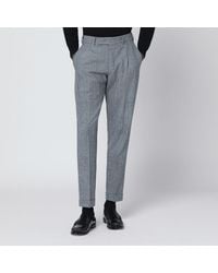 PT Torino - Pantalon Gris À Motif En Laine Et Cachemire - Lyst