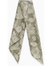 Brunello Cucinelli - Scarf With Floral Pattern - Lyst