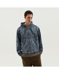 1989 STUDIO - Denim Marbled Zip Hoodie - Lyst